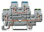 Złączka dwupiętrowa PE/przelotowa, szara 870-517