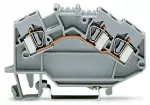 3-przewodowa złączka przelotowa 4 mm², szara 781-631
