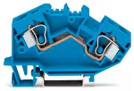 2-przewodowa złączka przelotowa 10 mm², niebieska 784-604