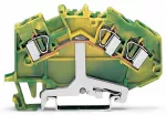 3-przewodowa złączka PE 4 mm², żółto-zielona 781-637