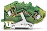 2-przewodowa złączka PE 6 mm², żółto-zielona 782-607