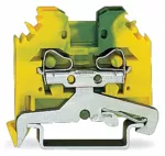 2-przewodowa złączka PE 4 mm², żółto-zielona 281-107