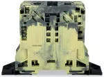 2-przewodowa złączka przelotowa 50mm², ciemnoszary-żółta 285-147