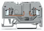 Złączka do zabudowy elementów 2-przewodowe, szara 279-915/281-410
