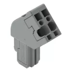 1-przewodowe gniazdo, kątowe CAGE CLAMP®, szara 769-102/022-000