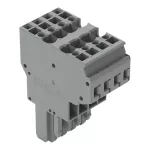 2-przewodowe gniazdo CAGE CLAMP®, szara 769-124