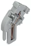 Moduł końcowy 1-przewodowe gniazdo konstrukcja kątowa, CAGE CLAMP®, 4mm2, szary