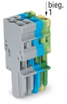 1-przewodowe gniazdo CAGE CLAMP®, szary/żółto-zielony/szary