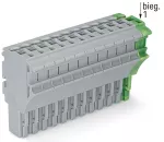 1-przewodowe gniazdo; Push-in CAGE CLAMP®; 4 mm²; raster 5,2 mm; 14-bieg.; 4,00 mm²; szary/żółto-zielony