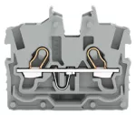 2-przewodowa złączka przelotowa mini Z otworem montażowym 1mm², szara 2050-301