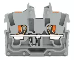 2-przewodowa złączka przelotowa mini z przyciskiem 1mm², szara 2250-301