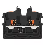 2-przewodowa złączka przelotowa mini z przyciskiem 1mm², czarny