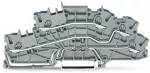 Piętrowa złączka instalacyjna z otworem montażowym 2,5 mm², szara 2003-6646