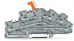 Piętrowa złączka instalacyjna z otworem montażowym 2,5 mm², szara 2003-6644