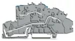 Piętrowa złączka instalacyjna z otworem montażowym 2,5 mm², szara 2003-7649