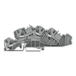 Piętrowa złączka instalacyjna z otworem montażowym 4 mm², szara 2005-7642