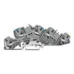 Piętrowa złączka instalacyjna z otworem montażowym 4 mm², szara 2005-7646