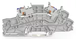 Piętrowa złączka instalacyjna; z przyciskiem; 2,5 mm²; N; Push-in CAGE CLAMP®; 2,50 mm²; szara 2203-6651