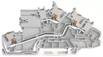 Piętrowa złączka instalacyjna; z przyciskiem; 2,5 mm²; z łącznikiem suwakowym N; LT/L; Push-in CAGE CLAMP®; 2,50 mm²; szara