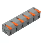 Złączka do płytek drukowanych dźwignia 1,5 mm² raster 11,5mm 6-bieg, szara 2601-1506