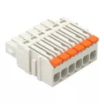 1-przewodowe gniazdo; dźwignia; Push-in CAGE CLAMP®; 1,5 mm²; Raster 3,5 mm; 6-bieg.; 100% ochrony przed błędnym wetknięciem; 1,50 mm²; jasnoszary