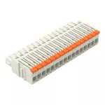 1-przewodowe gniazdo; dźwignia; Push-in CAGE CLAMP®; 1,5 mm²; Raster 3,5 mm; 16-bieg.; 100% ochrony przed błędnym wetknięciem; 1,50 mm²; jasnoszary