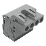 1-przewodowe gniazdo, kątowe CAGE CLAMP®, szara 232-104/026-000