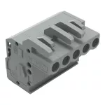1-przewodowe gniazdo, kątowe CAGE CLAMP®, szara 232-105/026-000
