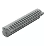 1-przewodowe gniazdo, kątowe CAGE CLAMP®, szara 232-119/026-000