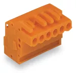 1-przewodowe gniazdo, kątowe CAGE CLAMP®, pomarańczowa 232-306/026-000