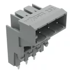 Wtyk podwyższony THT Pin lutowniczy 1,0 x 1,0 mm konstrukcja kątowa, szary 232-333