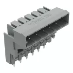 Wtyk podwyższony THT Pin lutowniczy 1,0 x 1,0 mm konstrukcja kątowa, szary 232-336