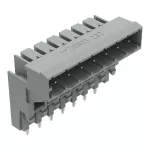 Wtyk podwyższony THT Pin lutowniczy 1,0 x 1,0 mm konstrukcja kątowa, szary 232-337