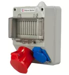 Gniazdo 16A/400V 3p+n+z i 10/16A 250V płytka odgałęźna 5x4mm2