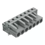 Gniazdo THT Pin lutowniczy 0,6 x 1,0 mm konstrukcja kątowa, szare 232-237