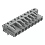 Gniazdo THT Pin lutowniczy 0,6 x 1,0 mm konstrukcja kątowa, szare 232-239