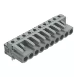 Gniazdo THT Pin lutowniczy 0,6 x 1,0 mm konstrukcja kątowa, szare 232-240