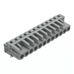 Gniazdo THT Pin lutowniczy 0,6 x 1,0 mm konstrukcja kątowa, szare 232-242