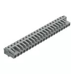 Gniazdo THT Pin lutowniczy 0,6 x 1,0 mm konstrukcja kątowa, szare 232-251