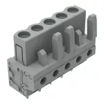 Gniazdo THT Pin lutowniczy 0,6 x 1,0 mm konstrukcja prosta, szare 232-135