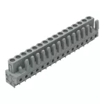 Gniazdo THT Pin lutowniczy 0,6 x 1,0 mm konstrukcja prosta, szare 232-146