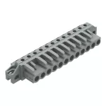 Gniazdo THT Pin lutowniczy 0,6 x 1,0 mm konstrukcja kątowa, szare 232-242/031-000