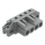 Gniazdo THT Pin lutowniczy 0,6 x 1,0 mm konstrukcja kątowa, szare 232-234/031-000