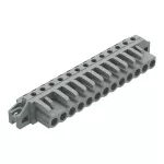 Gniazdo THT Pin lutowniczy 0,6 x 1,0 mm konstrukcja kątowa, szare 232-243/031-000