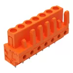 Gniazdo THT Pin lutowniczy 0,6 x 1,0 mm konstrukcja prosta, pomarańczowa 232-167
