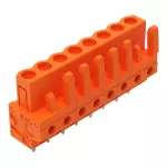 Gniazdo THT Pin lutowniczy 0,6 x 1,0 mm konstrukcja prosta, pomarańczowa 232-168