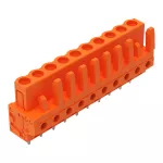 Gniazdo THT Pin lutowniczy 0,6 x 1,0 mm konstrukcja prosta, pomarańczowa 232-170