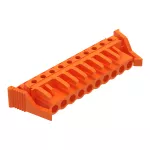 Gniazdo THT Pin lutowniczy 0,6 x 1,0 mm konstrukcja kątowa, pomarańczowa 232-270/039-000