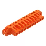 Gniazdo THT Pin lutowniczy 0,6 x 1,0 mm konstrukcja kątowa, pomarańczowa 232-271/031-000