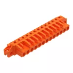 Gniazdo THT Pin lutowniczy 0,6 x 1,0 mm konstrukcja kątowa, pomarańczowa 232-273/031-000